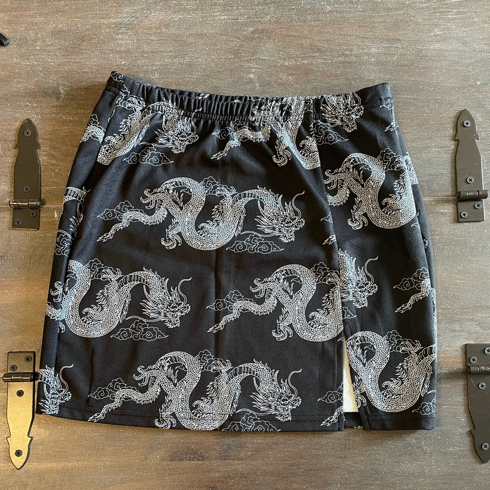 Dragon Print Skirt